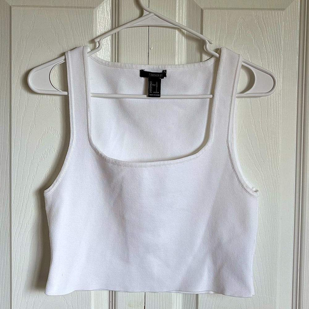 White squared neck Forever 21 top